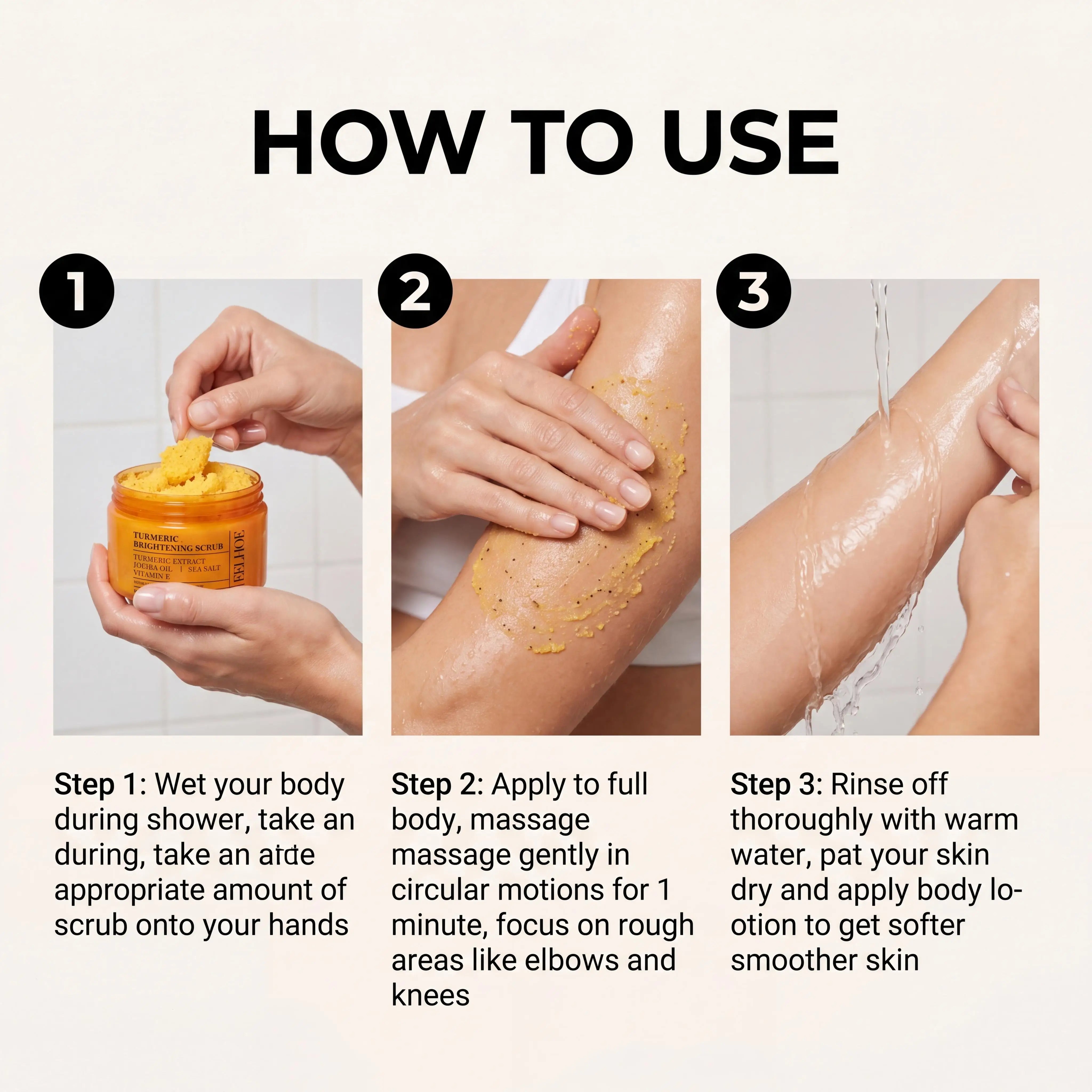 Vitamin E & Turmeric Brightening Body Scrub – 120g
