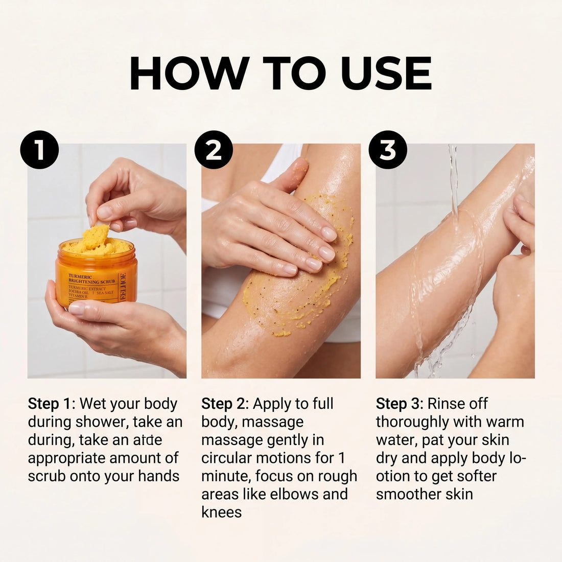 Vitamin E & Turmeric Brightening Body Scrub – 120g