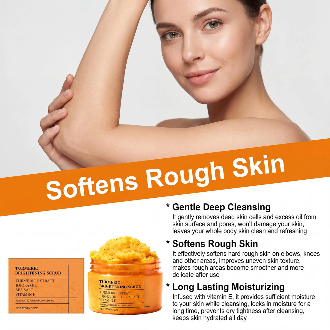 Vitamin E & Turmeric Brightening Body Scrub – 120g