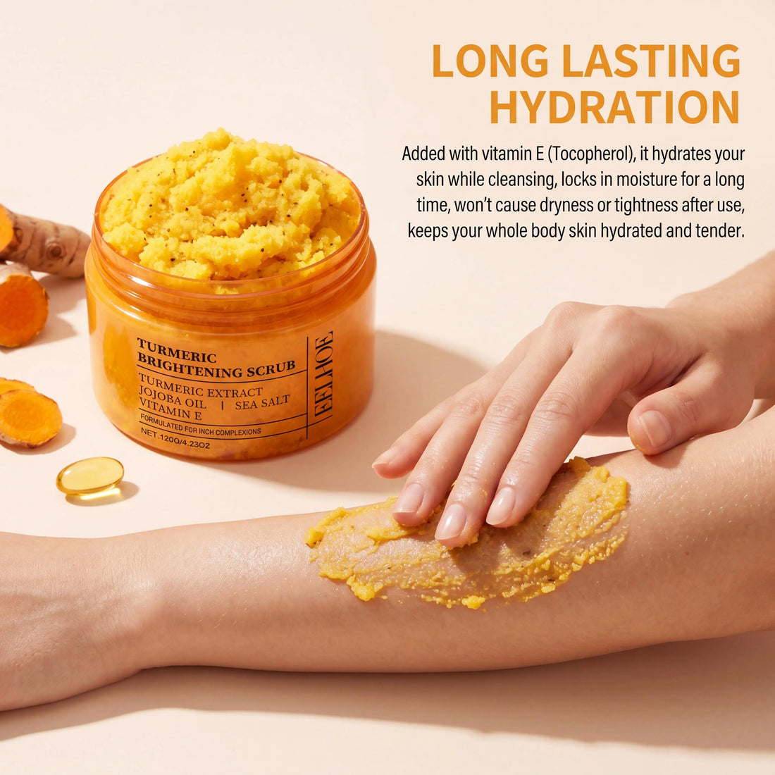 Vitamin E & Turmeric Brightening Body Scrub – 120g