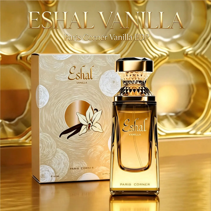 Eshal Vanilla by Paris Corner3.4 FL OZ EAU DE PARFUM SPRAY FOR MENS WOMEN Long Lasting Fragranc Free Shipping Brand New 2026 US Recommended Valentine's Day Gifts
