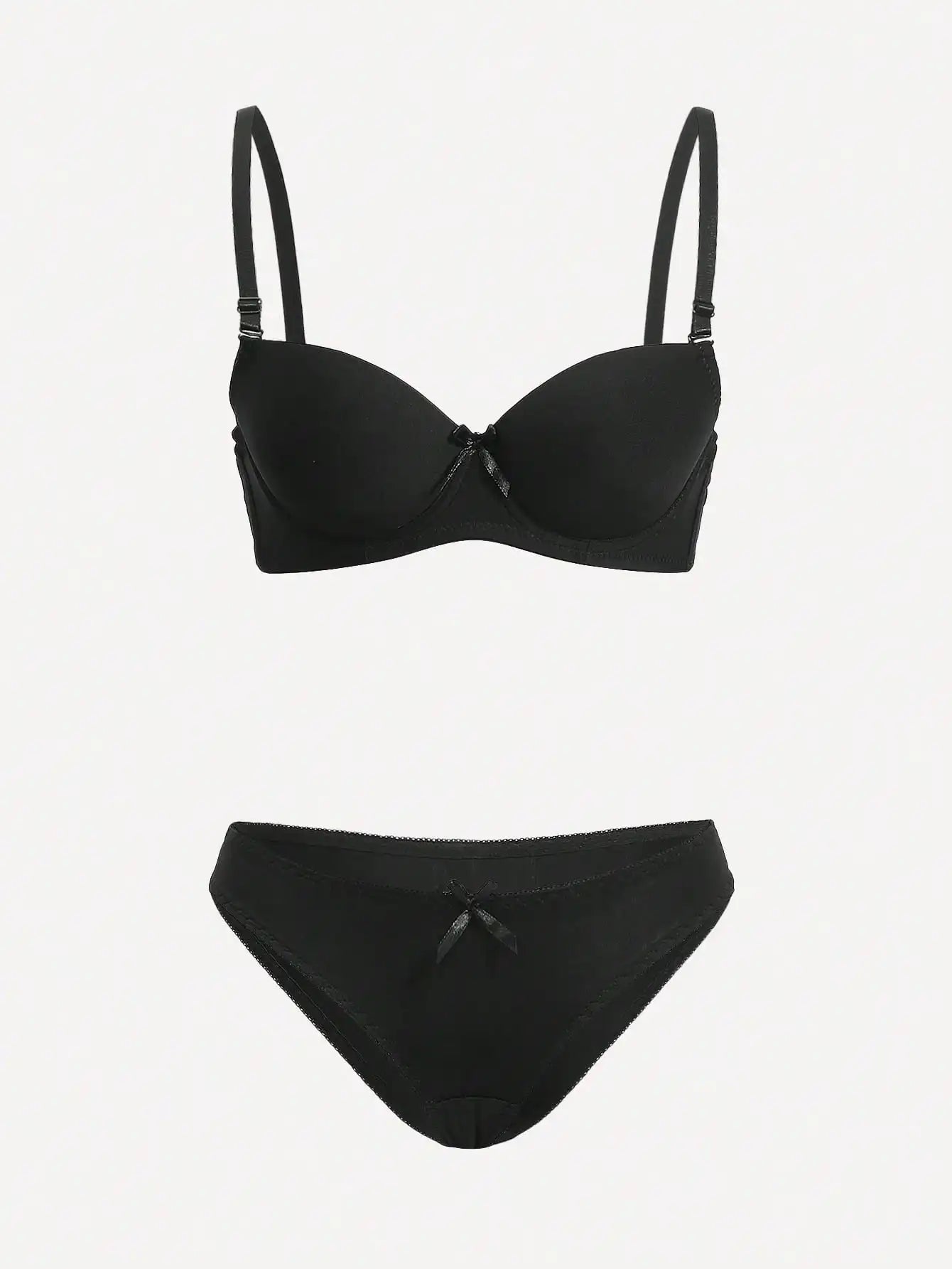 Floral Lace Underwire Push-Up Bra & Panty Set