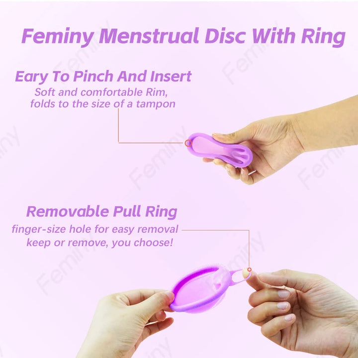 Silicone Menstrual Disc with Sterilizer Case & Storage Container