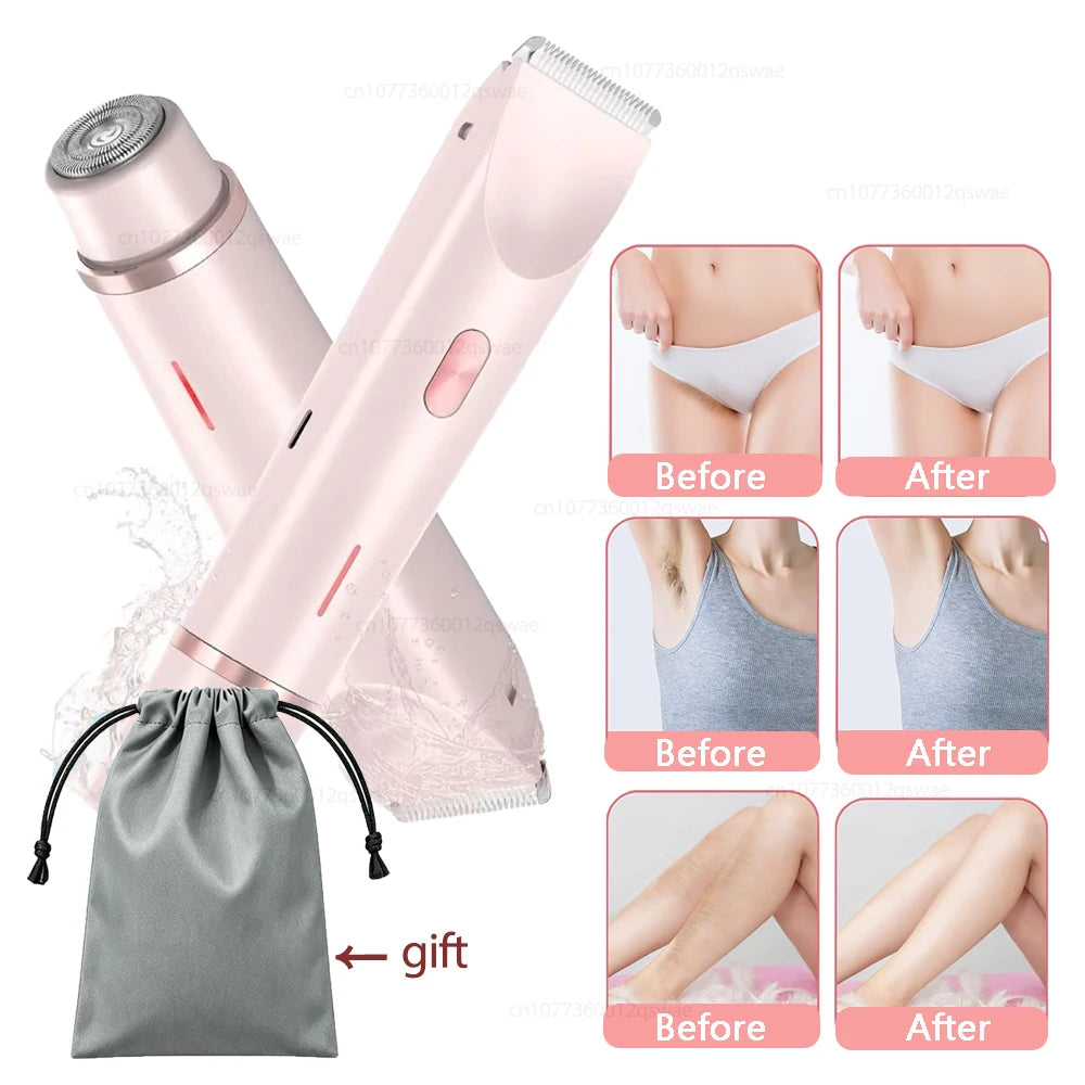 Women’s Double-Head Electric Body Hair Remover – IPX7 Waterproof