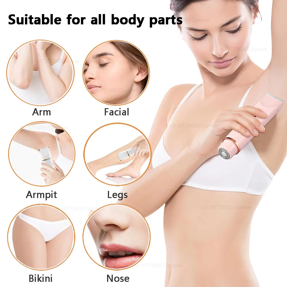 Women’s Double-Head Electric Body Hair Remover – IPX7 Waterproof
