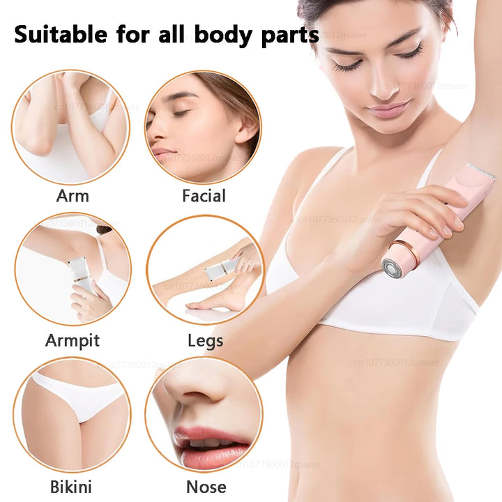 Women’s Double-Head Electric Body Hair Remover – IPX7 Waterproof