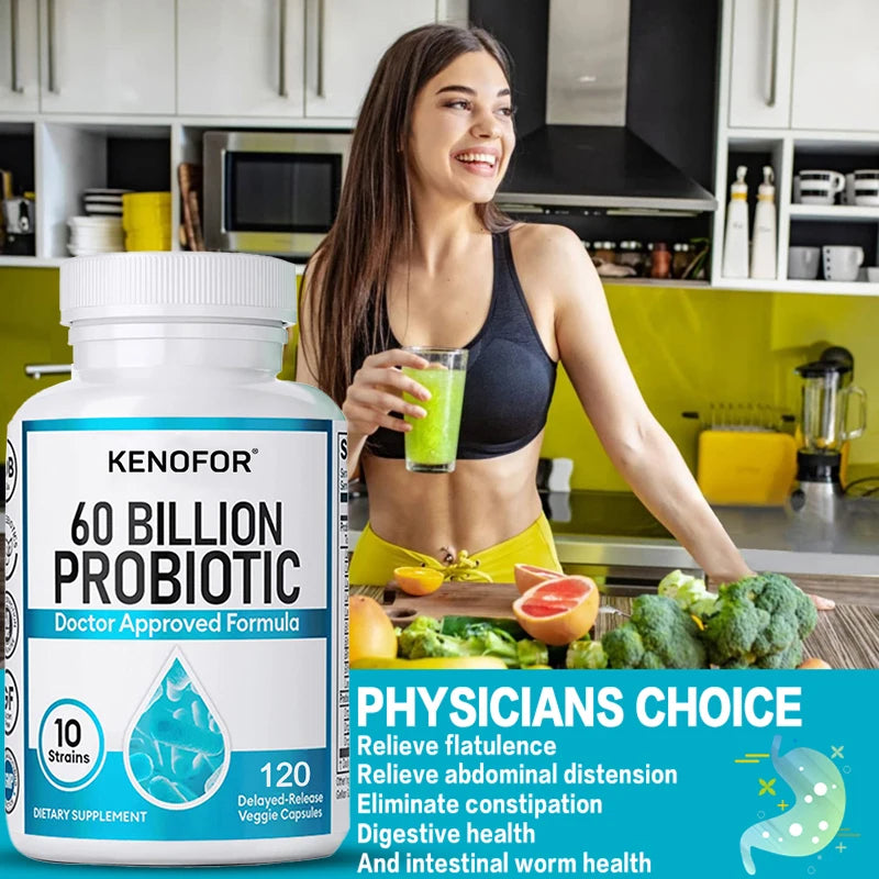 60 Billion CFU Probiotic with Prebiotics