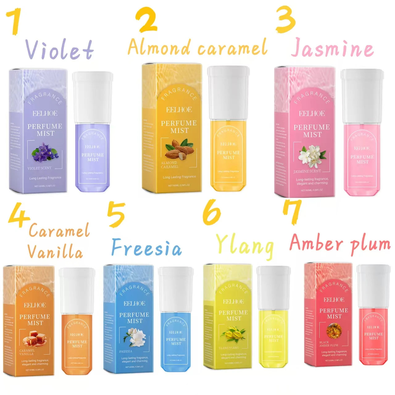 Floral Body & Hair Perfume Spray – Alcohol-Free, 100ml