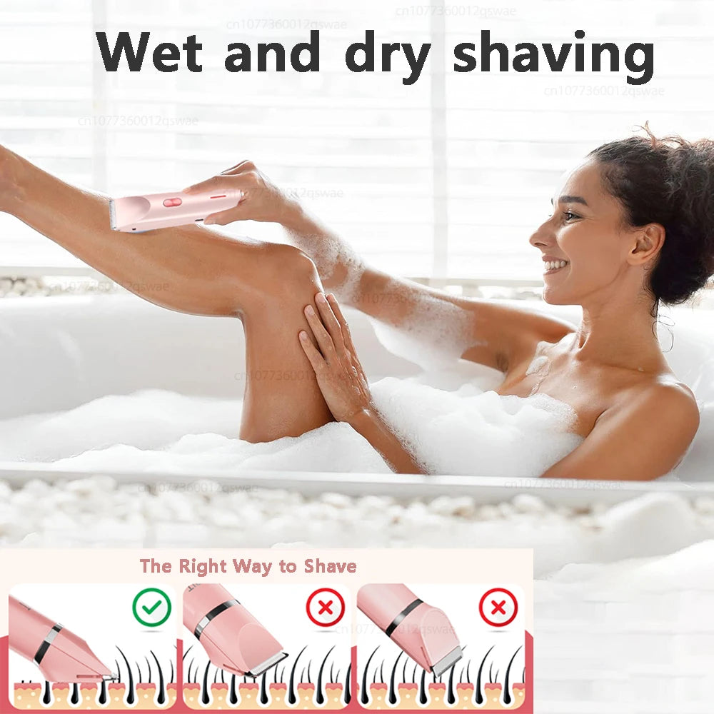Women’s Double-Head Electric Body Hair Remover – IPX7 Waterproof