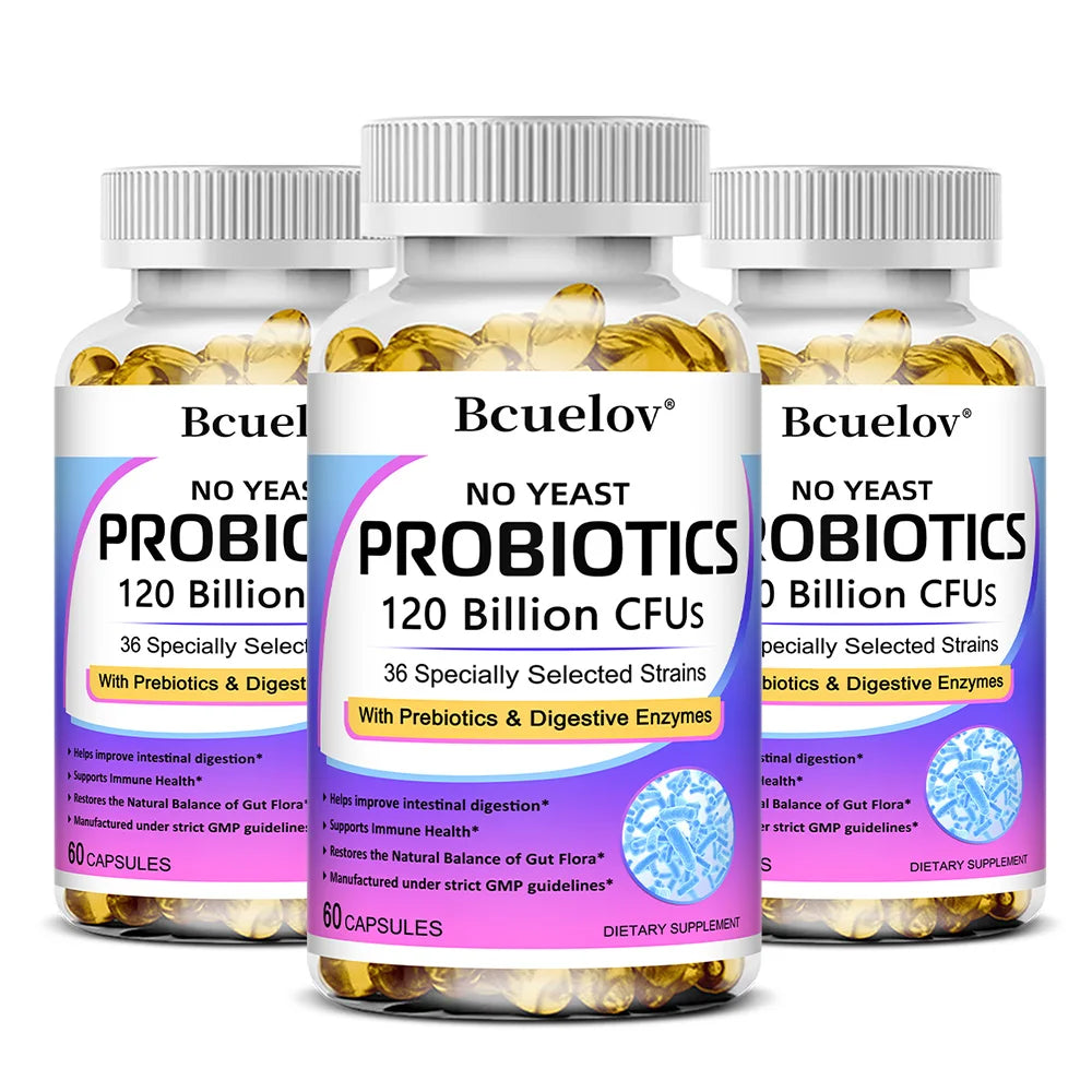 Probiotics 120 Billion CFU with Prebiotics & Digestive Enzymes