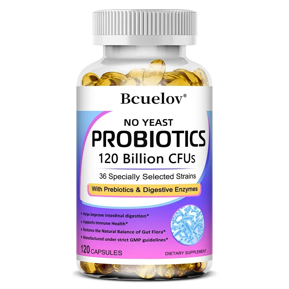 Probiotics 120 Billion CFU with Prebiotics & Digestive Enzymes