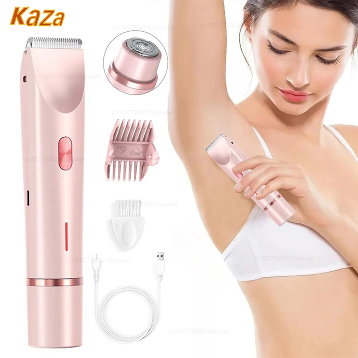 Women’s Double-Head Electric Body Hair Remover – IPX7 Waterproof