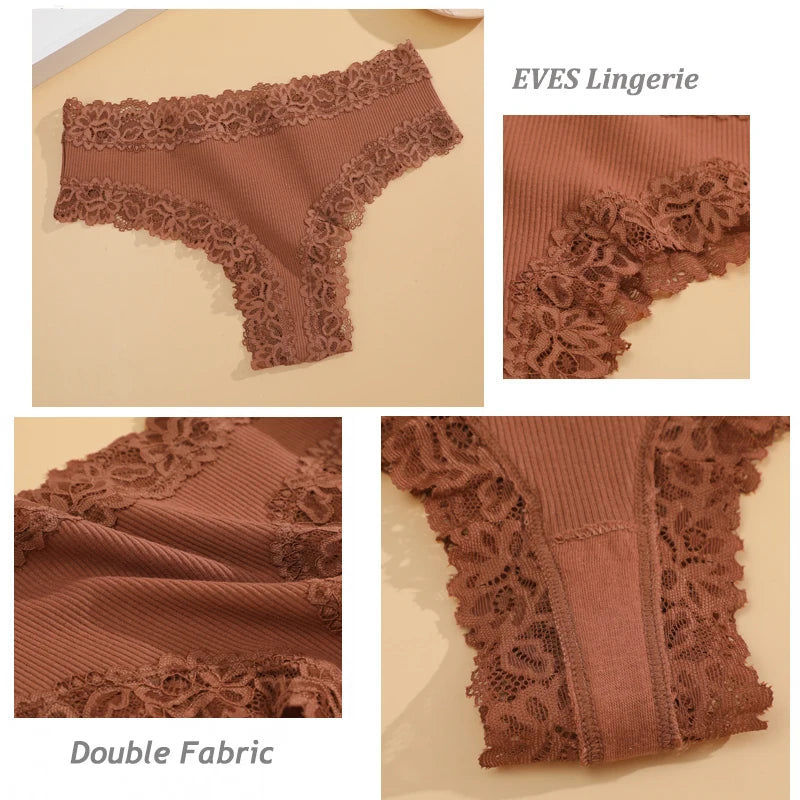 Women's Lace Trim Bikini Panties – 7-Pack