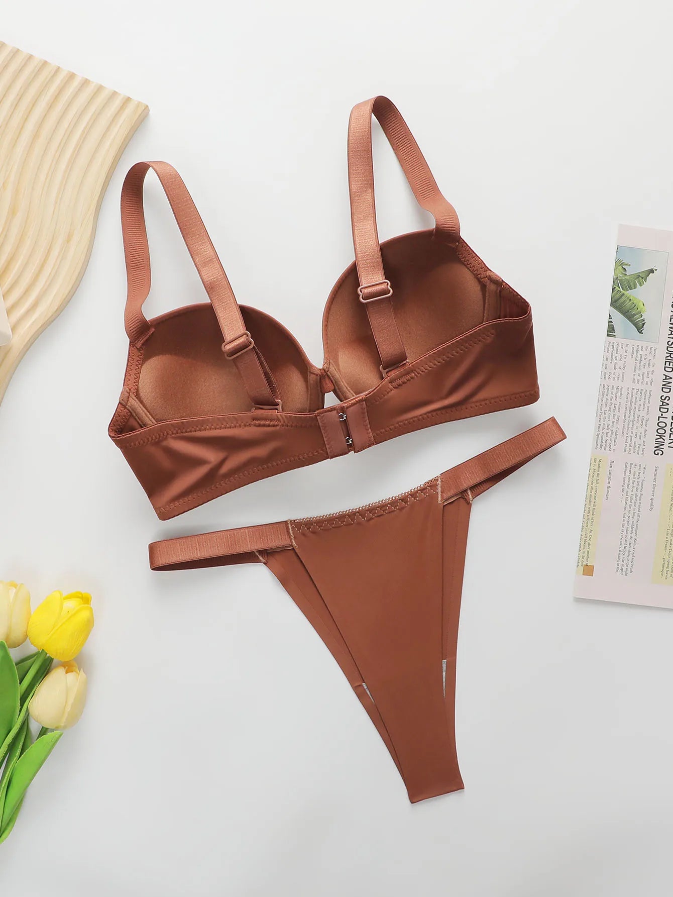 Logo Strap Push-Up Bra & Panty Set