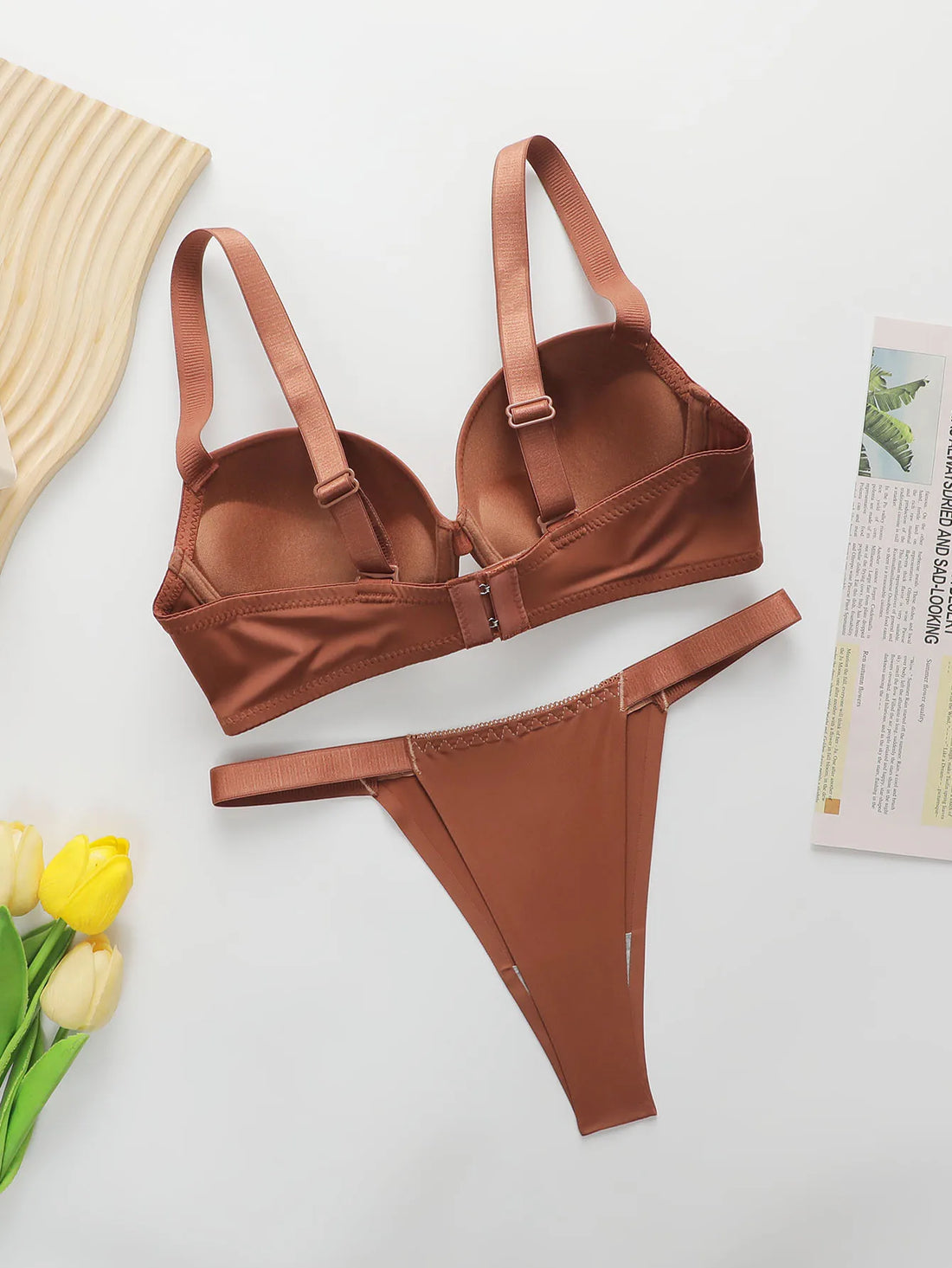 Logo Strap Push-Up Bra & Panty Set