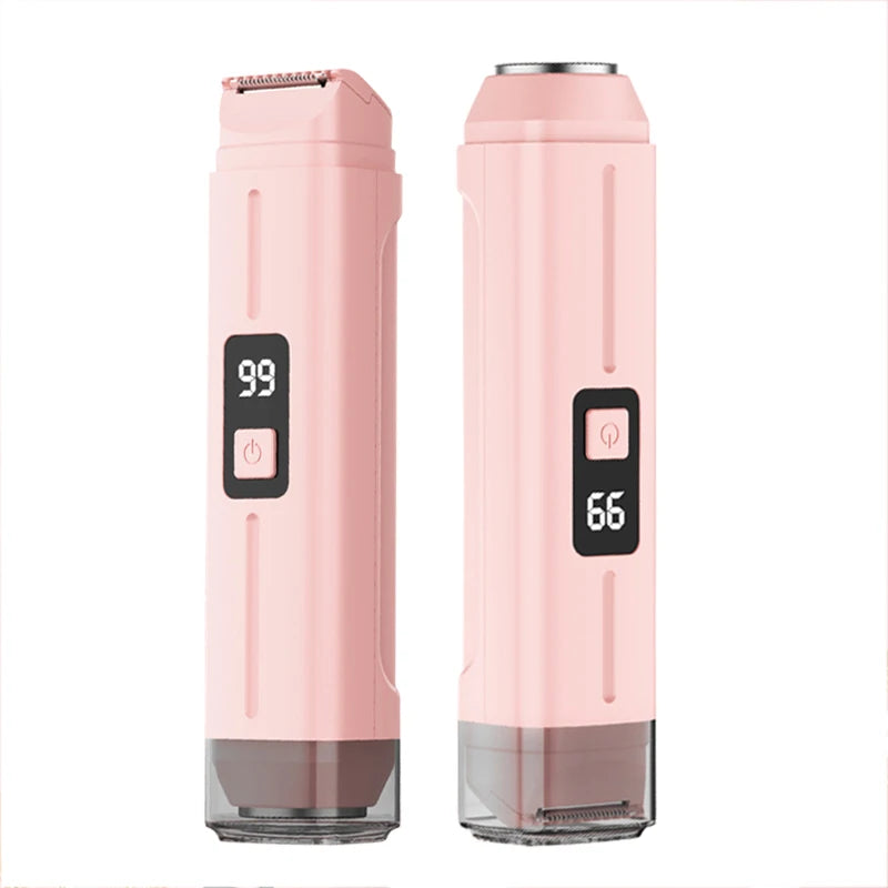2-in-1 Rechargeable Women’s Electric Shaver with Digital Display