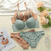 High Quality Sexy Lingerie Set For Women's Lace Up Steel Ring Push Ups 2-piece Set For Daily Underwear Set A2127