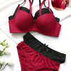 High Quality Sexy Lingerie Set For Women's Lace Up Steel Ring Push Ups 2-piece Set For Daily Underwear Set A2127