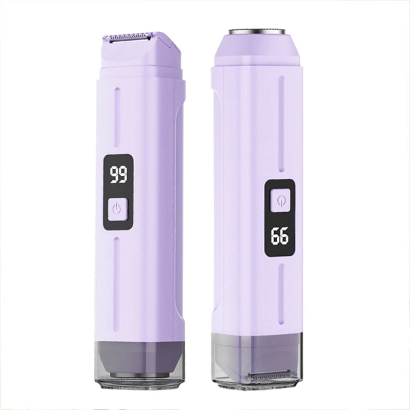 2-in-1 Rechargeable Women’s Electric Shaver with Digital Display