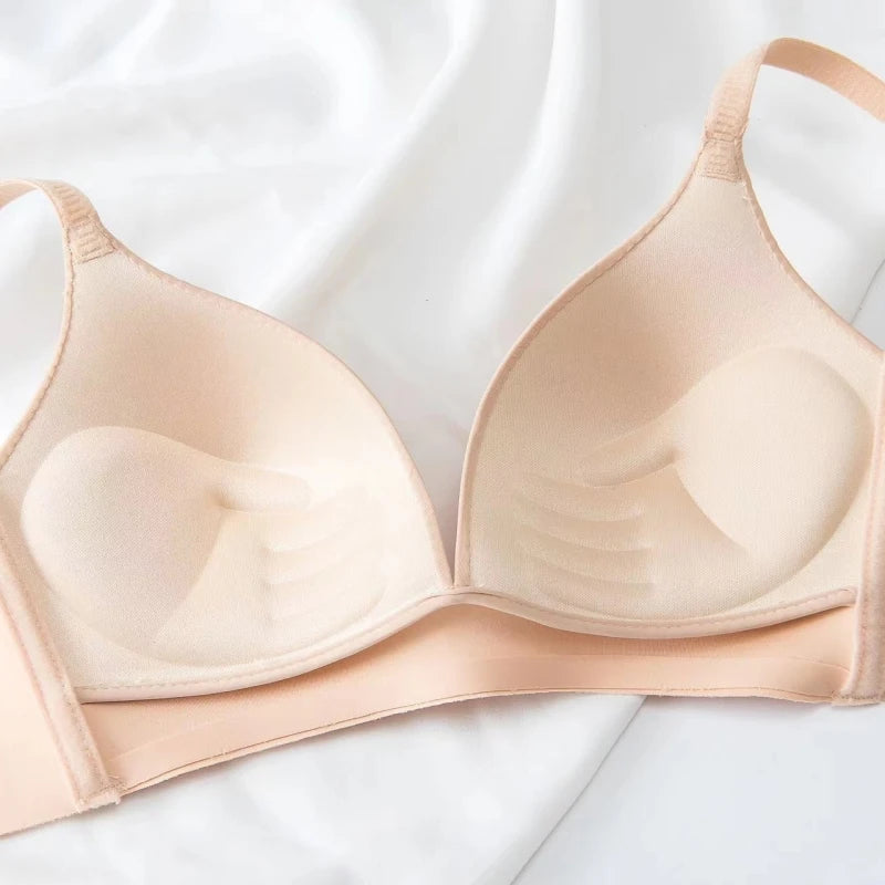 Seamless Deep V Push-Up Bra – Wireless Comfort Fit