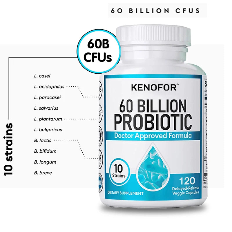 60 Billion CFU Probiotic with Prebiotics