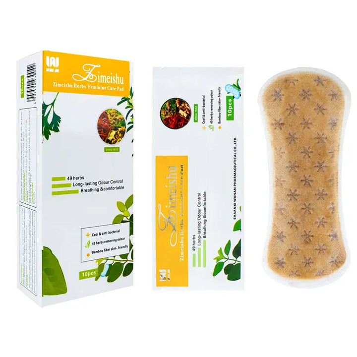 Silver-Ion Herbal Gynecological Care Pads – 30-Pack
