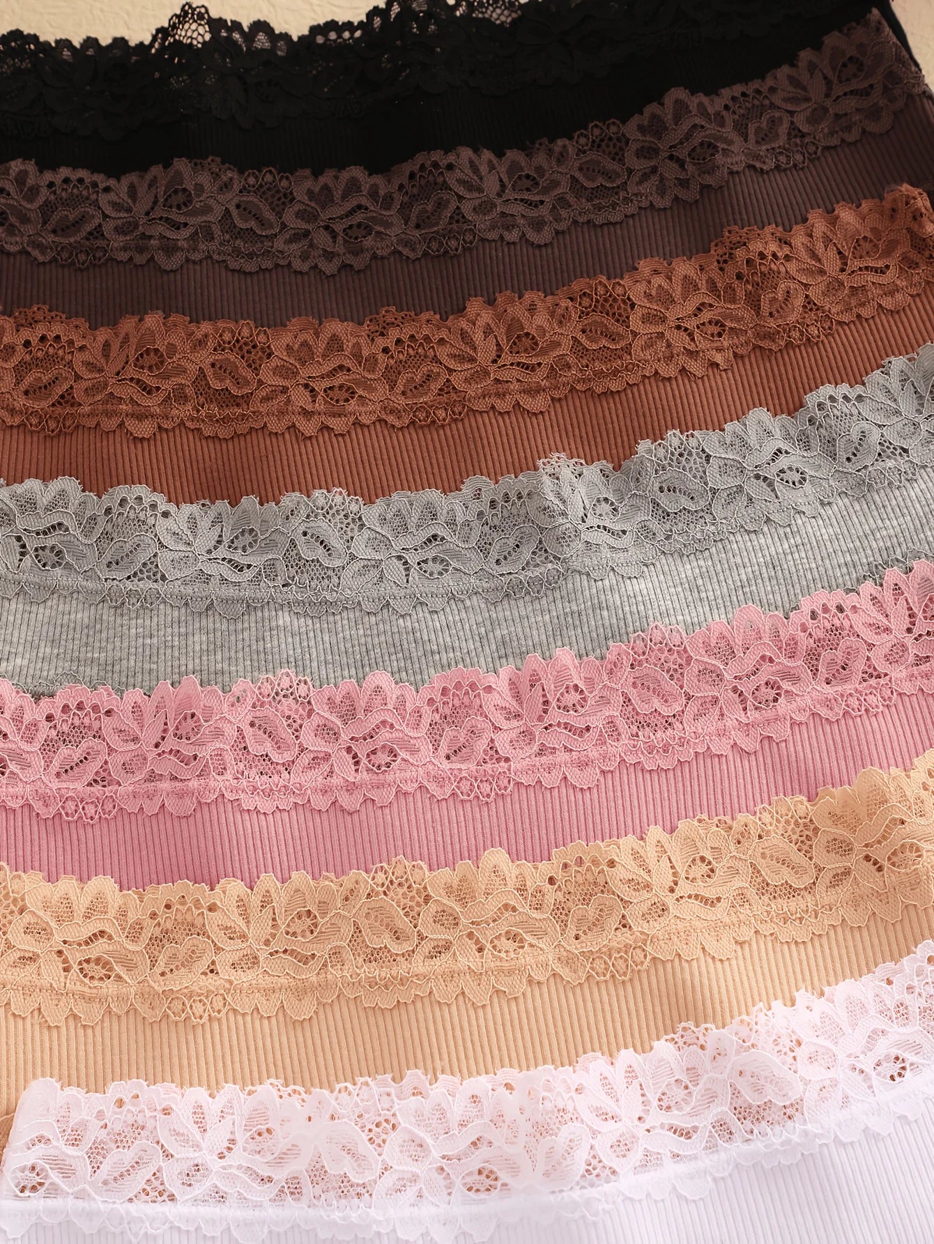 Women's Lace Trim Bikini Panties – 7-Pack