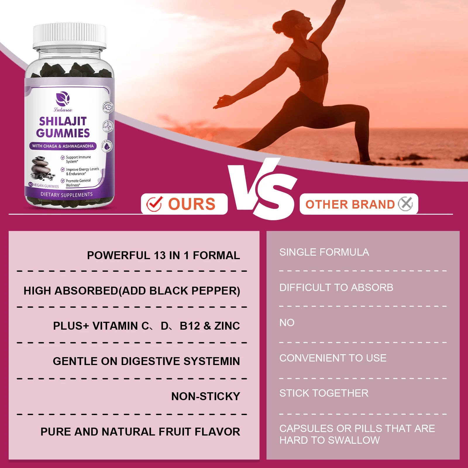 Shilajit Gummies 13-in-1 Mineral Supplement
