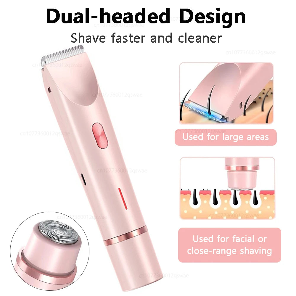 Women’s Double-Head Electric Body Hair Remover – IPX7 Waterproof