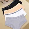 4/5PCS Women Cotton Panties Sexy Low Waist Elastic Briefs Letter Straps Underwear Female Solid Sports Panties Soft Lingerie
