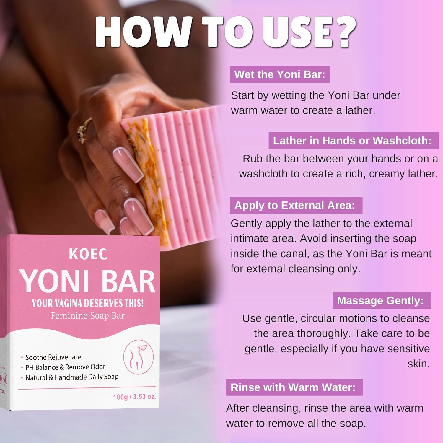 Premium Yoni Bar Soap – Natural & Vegan Feminine Care