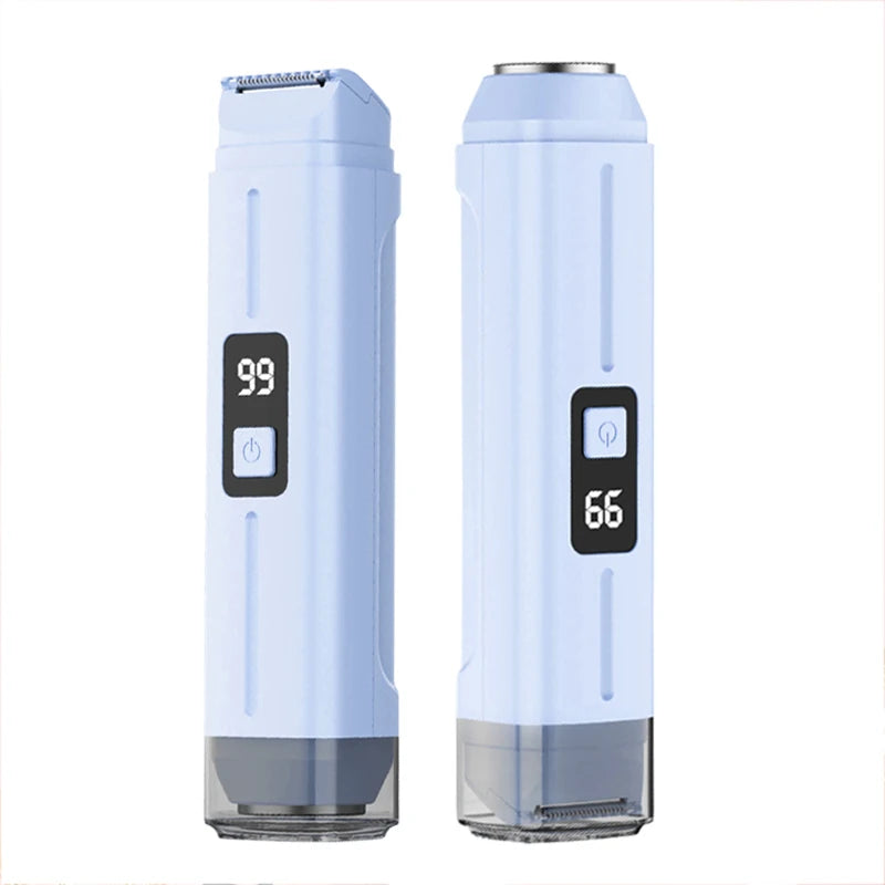 2-in-1 Rechargeable Women’s Electric Shaver with Digital Display