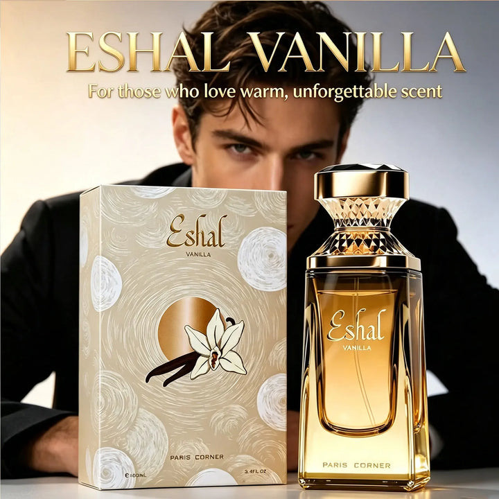 Eshal Vanilla by Paris Corner3.4 FL OZ EAU DE PARFUM SPRAY FOR MENS WOMEN Long Lasting Fragranc Free Shipping Brand New 2026 US Recommended Valentine's Day Gifts