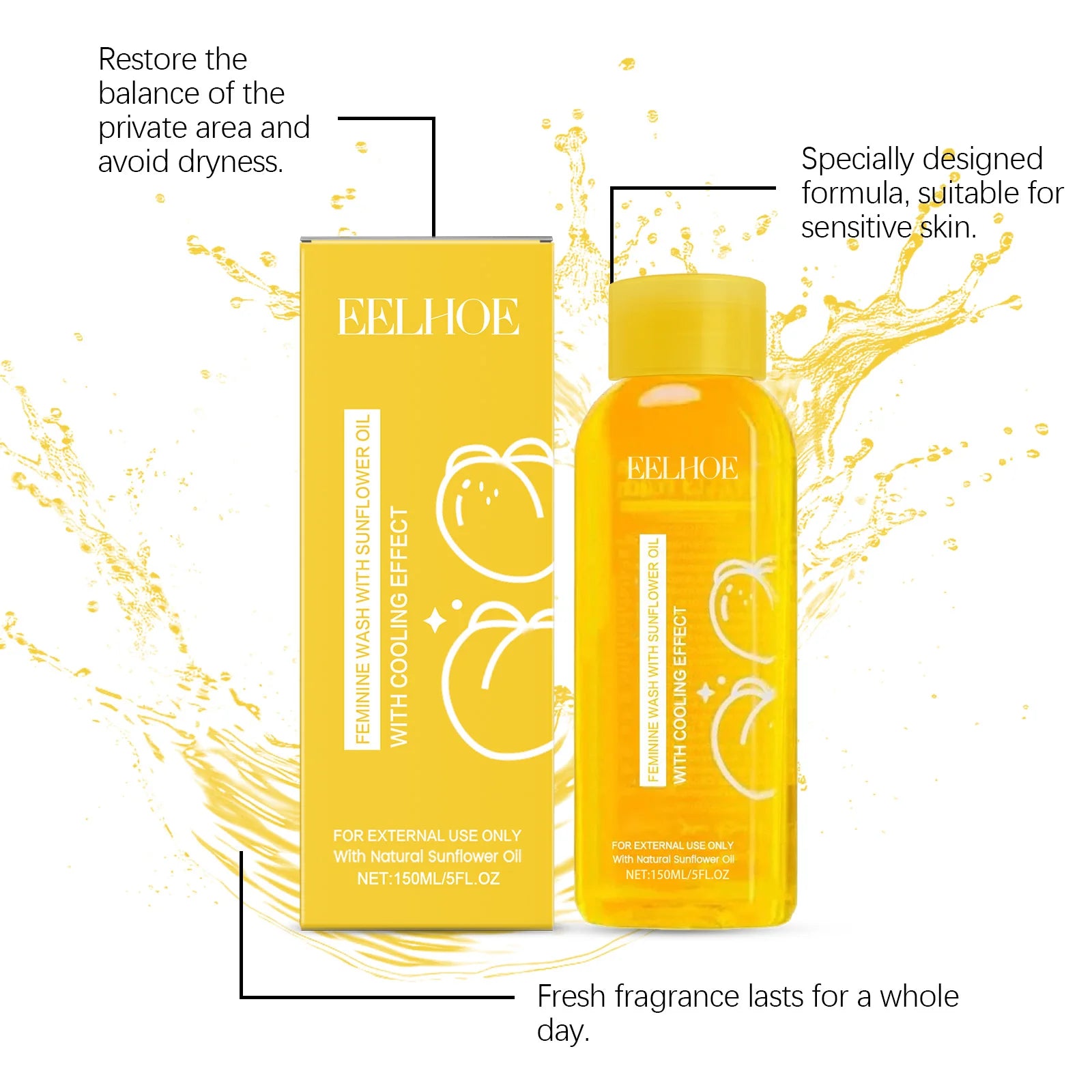 Feminine Wash Shower Gel with Sunflower Oil