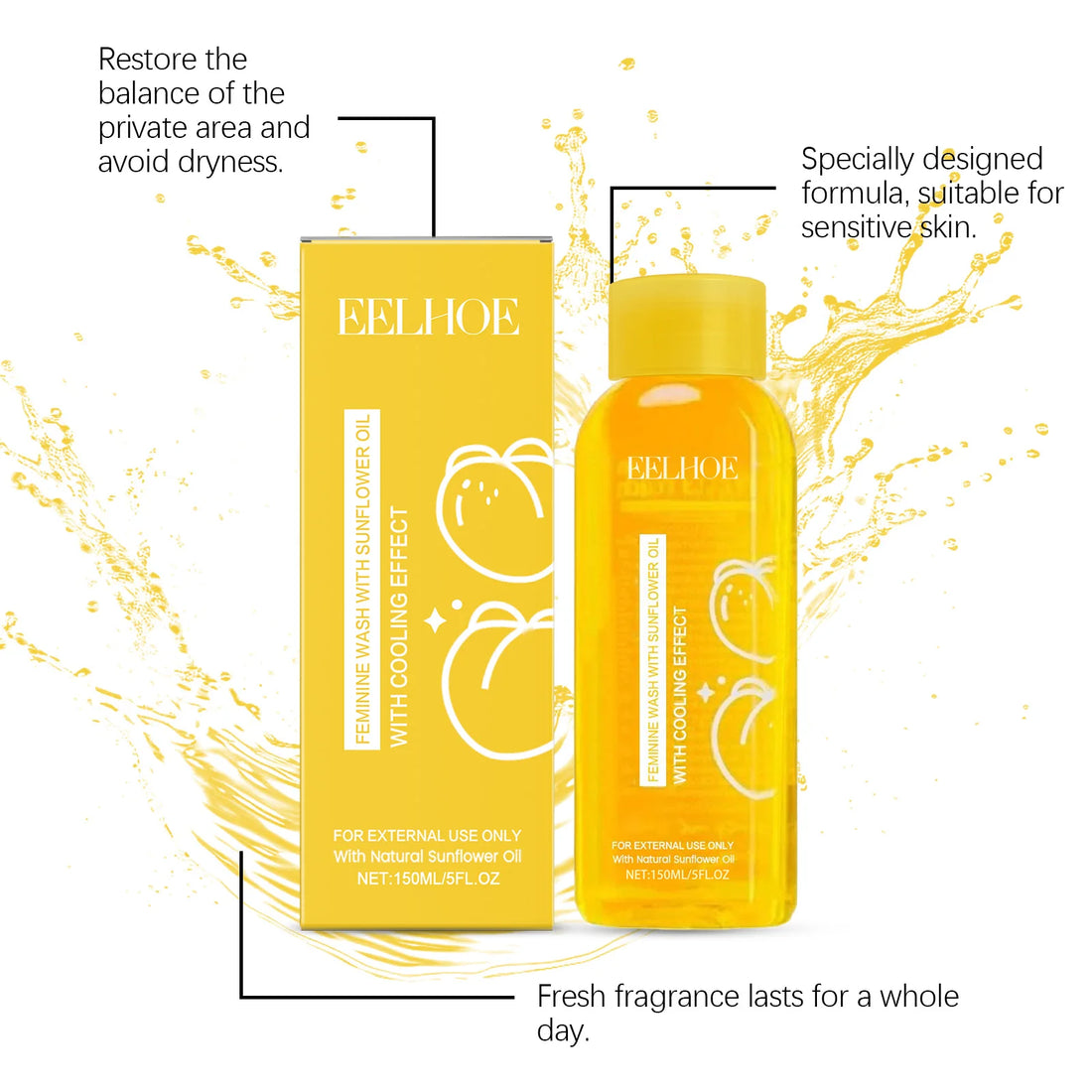 Feminine Wash Shower Gel with Sunflower Oil