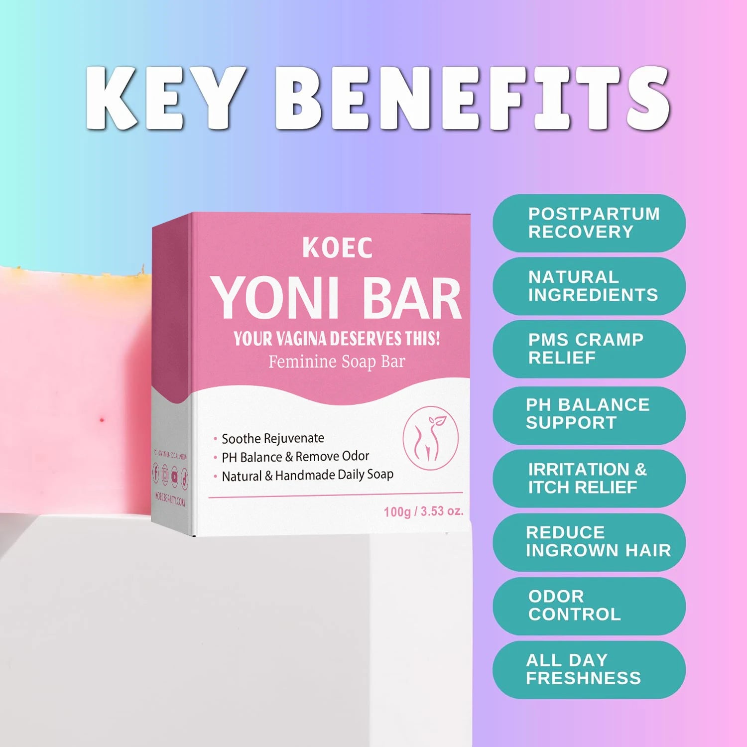 Premium Yoni Bar Soap – Natural & Vegan Feminine Care