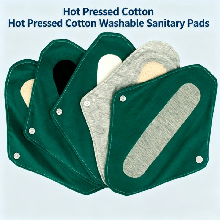 Reusable Eco-Friendly Cotton Sanitary Pads – 5-Pack