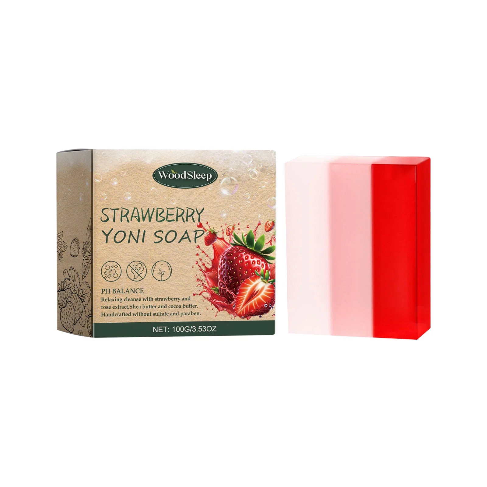 Yoni Bar Soap – Strawberry pH Balance Wash