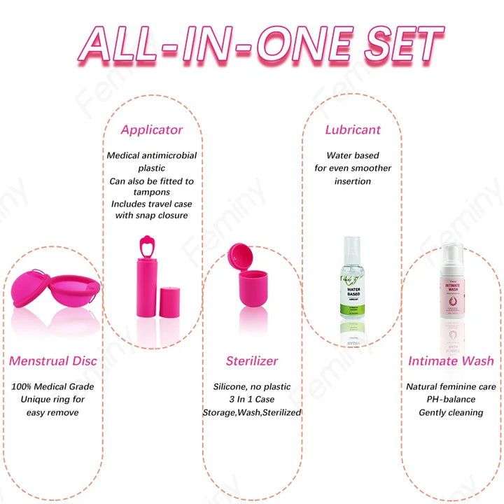 Menstrual Disc Set with Sterilizing Box & Free Menstrual Cup