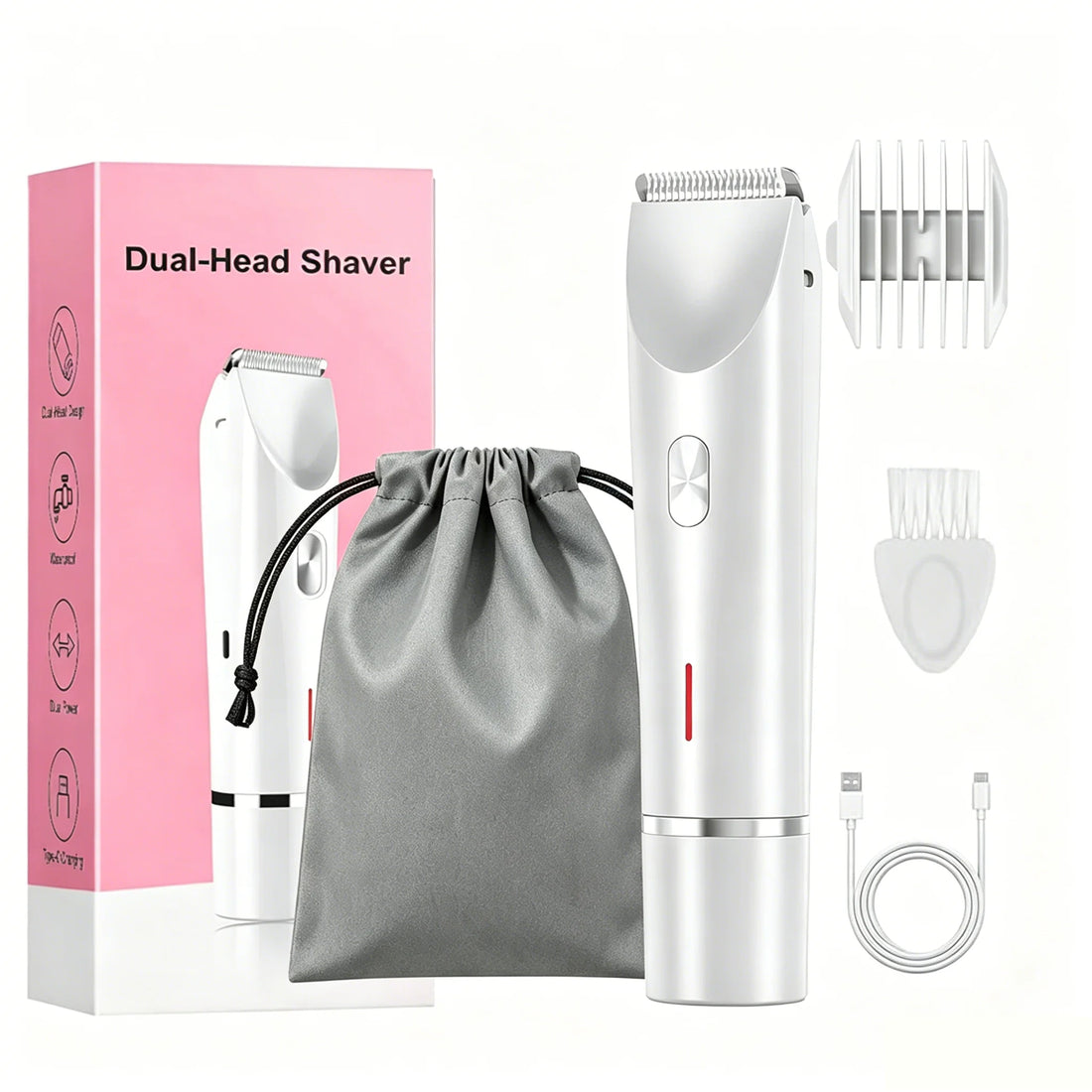 Women’s Double-Head Electric Body Hair Remover – IPX7 Waterproof