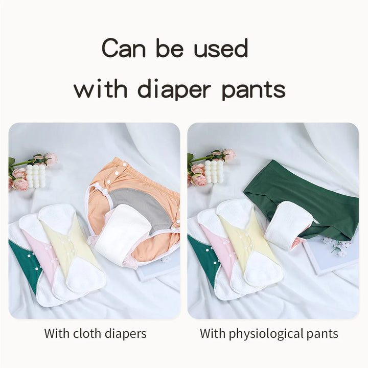 Reusable Gauze Cotton Incontinence & Menstrual Pads – 2-Pack