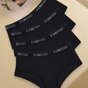 4/5PCS Women Cotton Panties Sexy Low Waist Elastic Briefs Letter Straps Underwear Female Solid Sports Panties Soft Lingerie