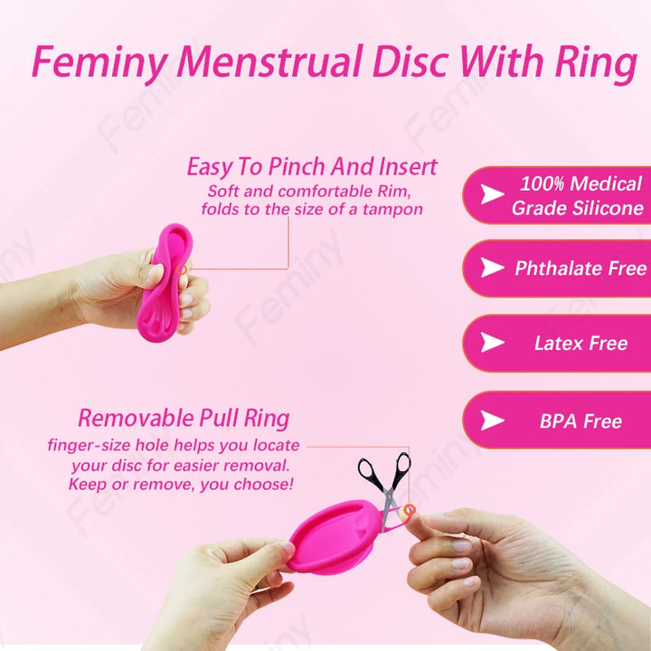 Silicone Menstrual Disc Starter Kit with Pull-Out Tab & Case
